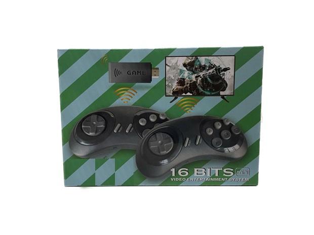 &+ CONSOLA PORTATIL MINI ARCADE 600 JUEGOS 16BITS + 2 JOYSTICK WIRELESS NIPP